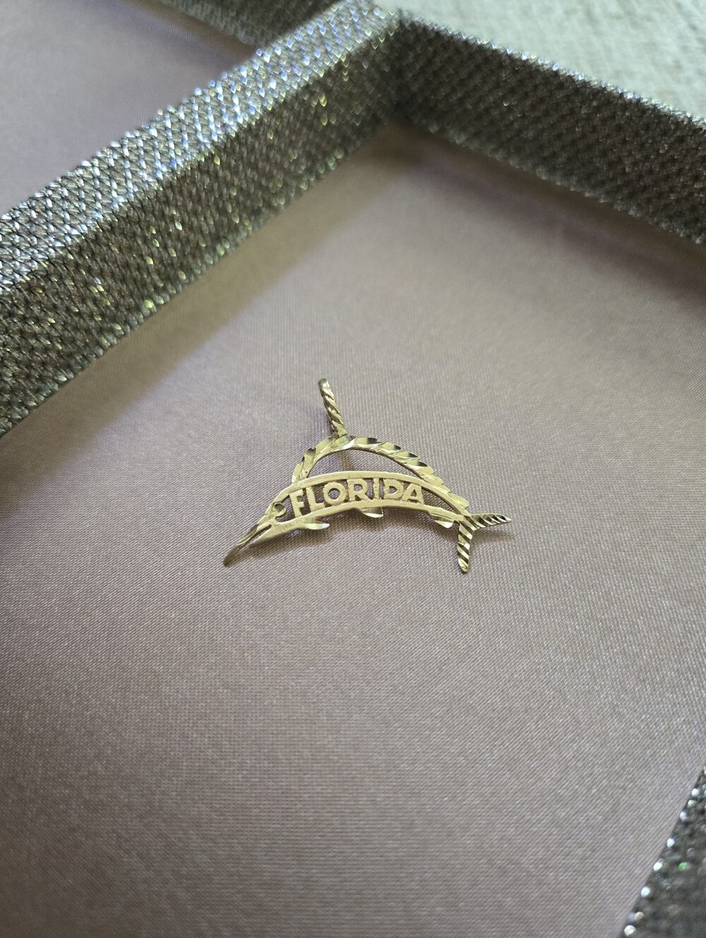 Vintage 14k Gold Florida Swordfish Pendant